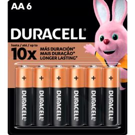 Pilha Alcalina Duracell AA - 6 unidades